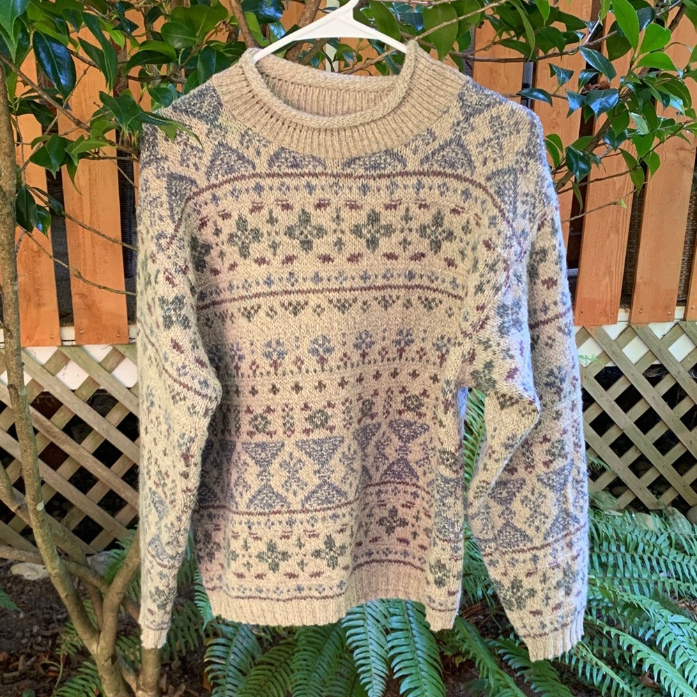 Eddie Bauer Multicolor Crew Neck Sweater